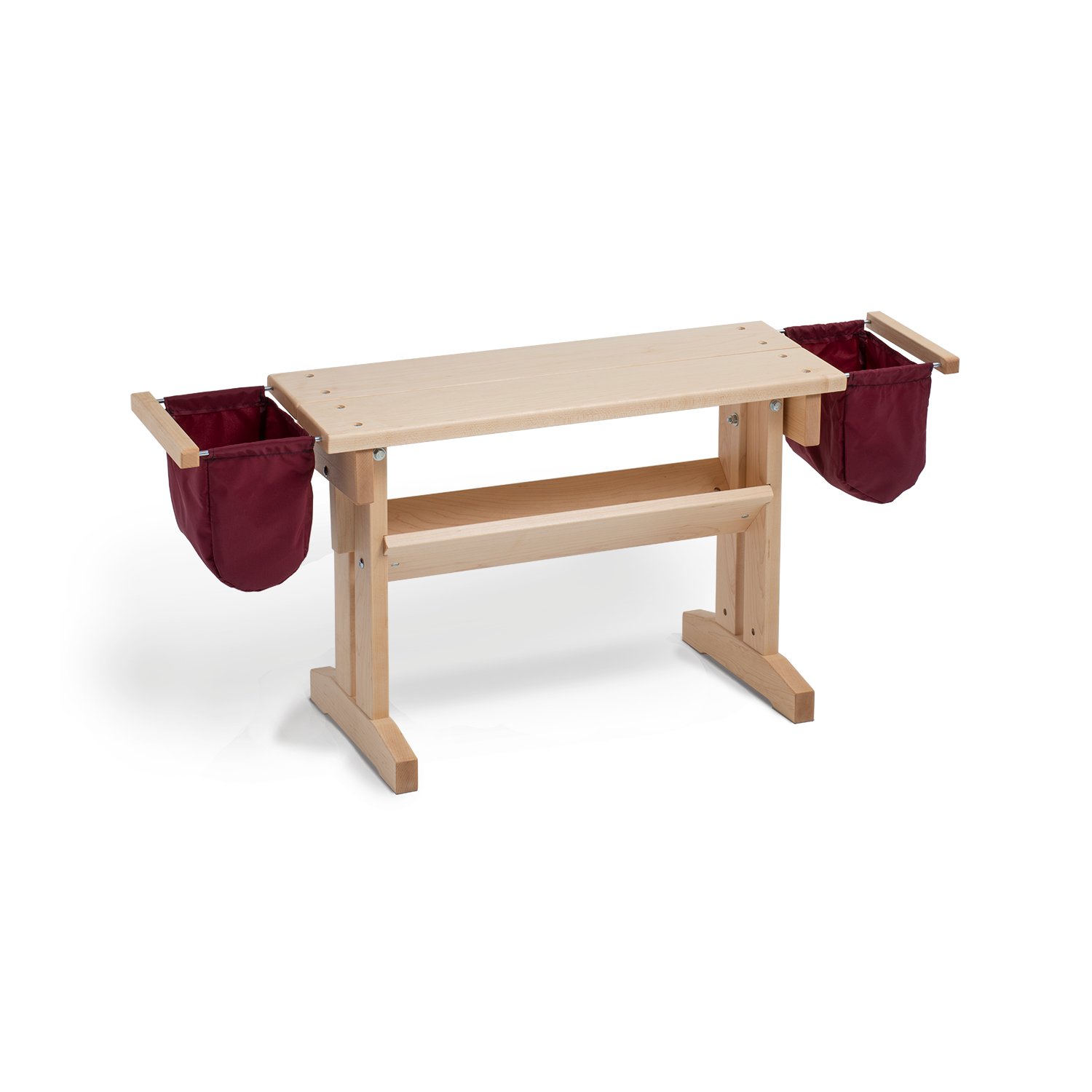 Loom Bench and Bench Bags, maple
