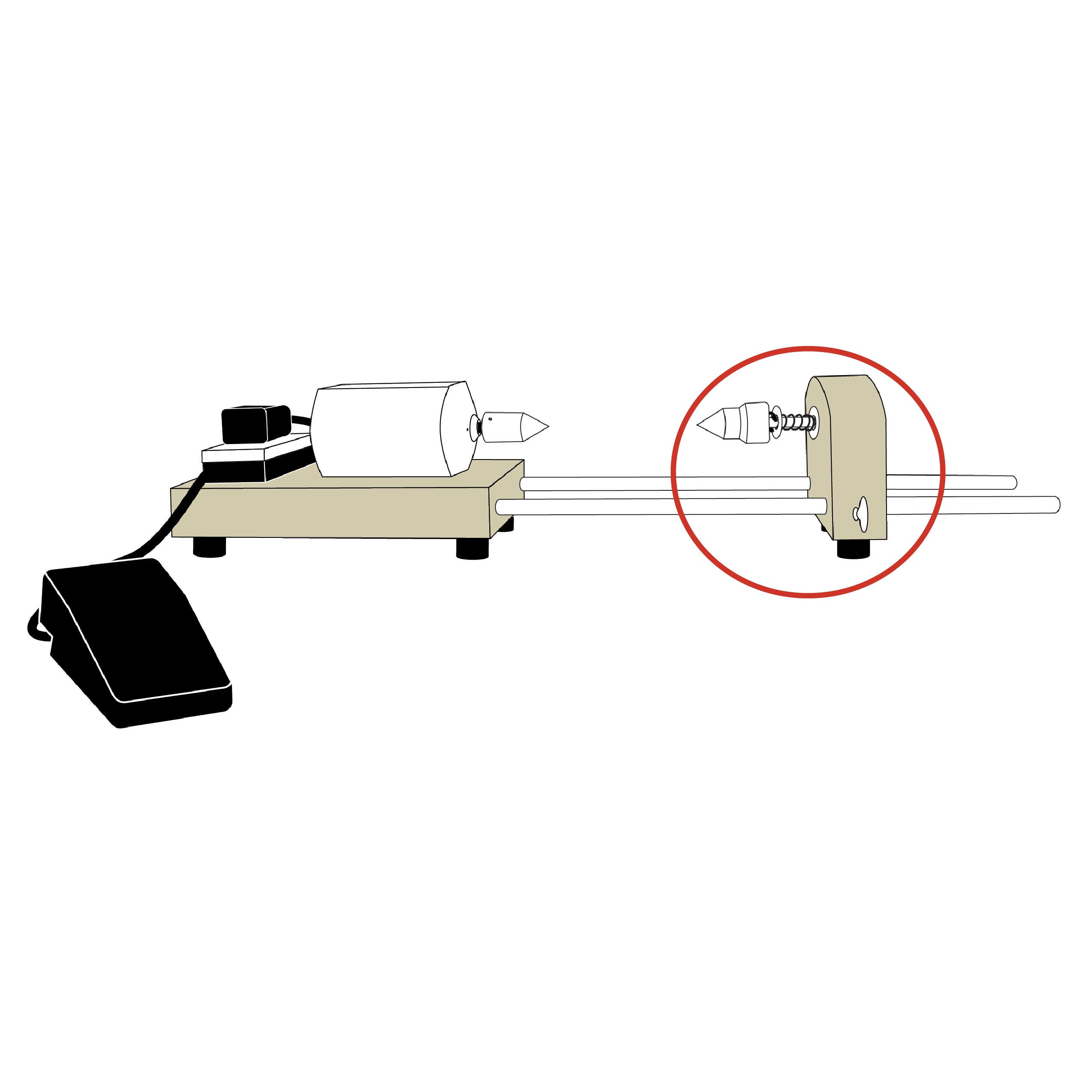 tail spindle electric bobbin winder