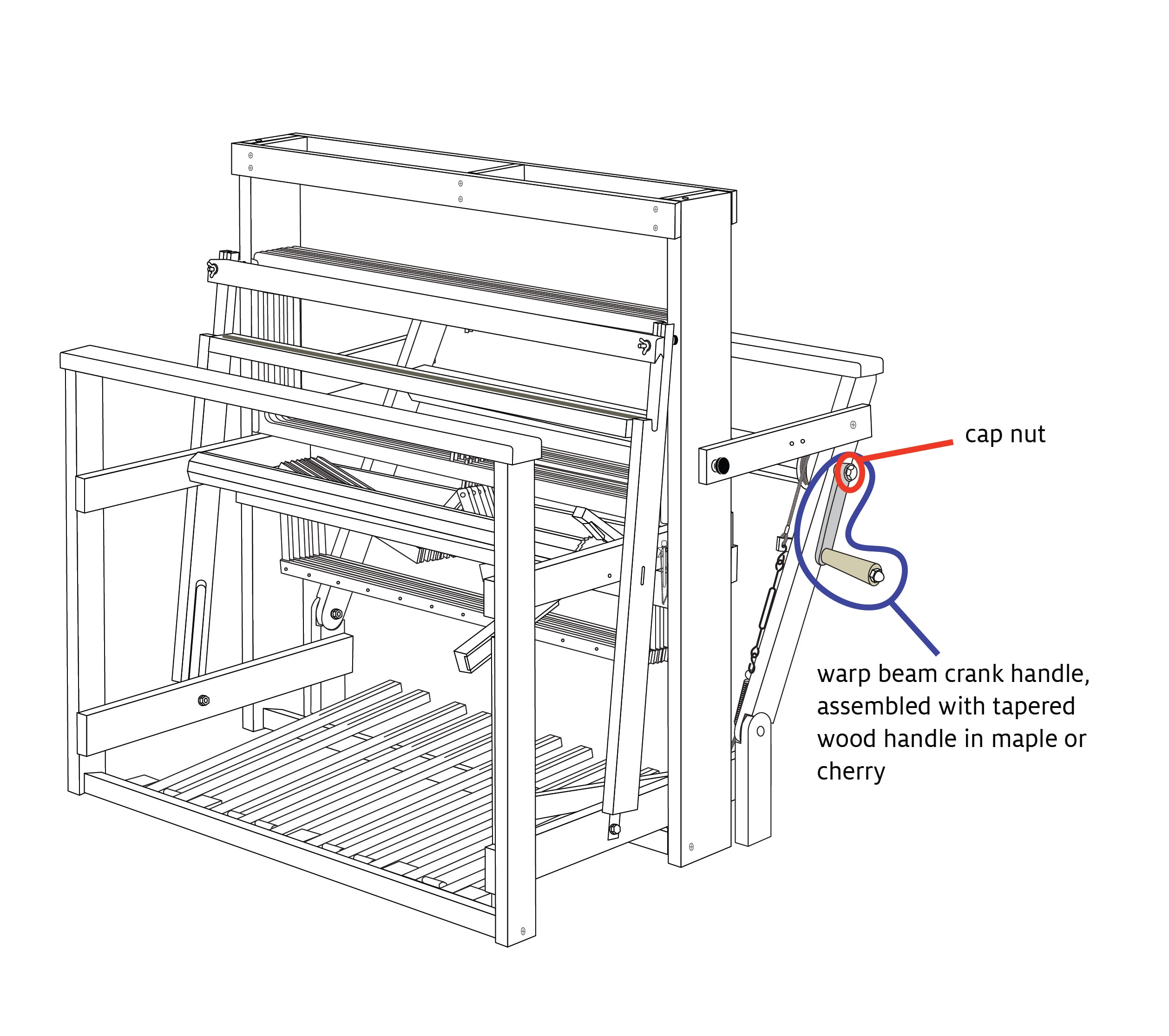 parts on loom