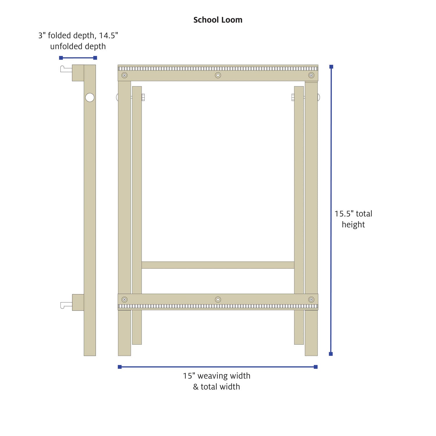 School Loom dimensions