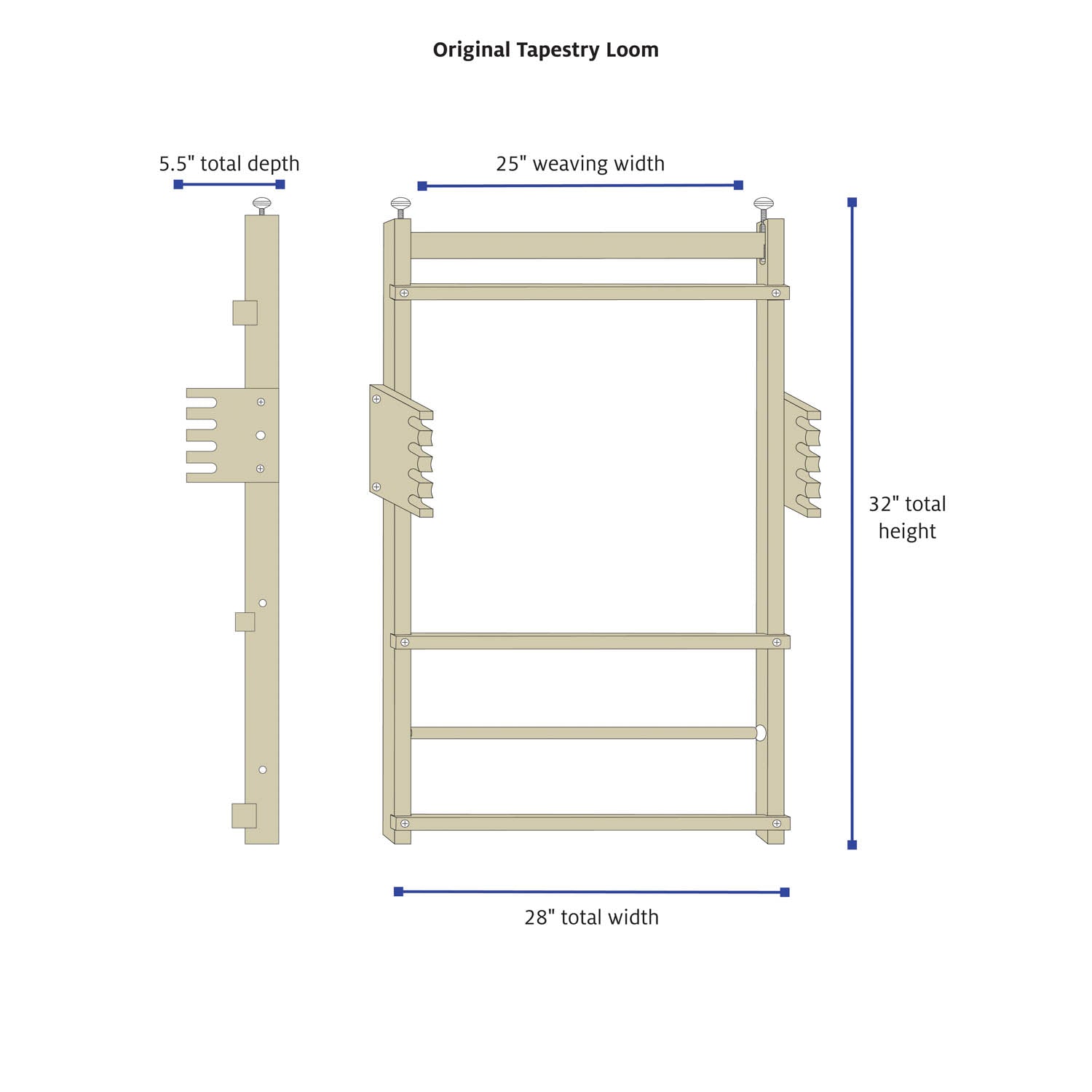 Original Tapestry Loom dimensions