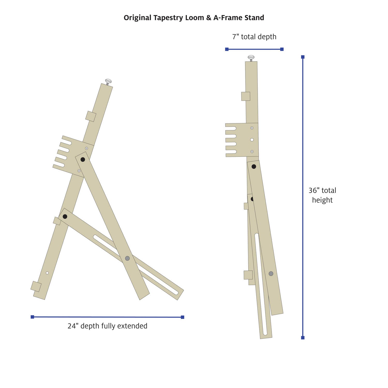 Tapestry Loom & A Frame Stand dimensions