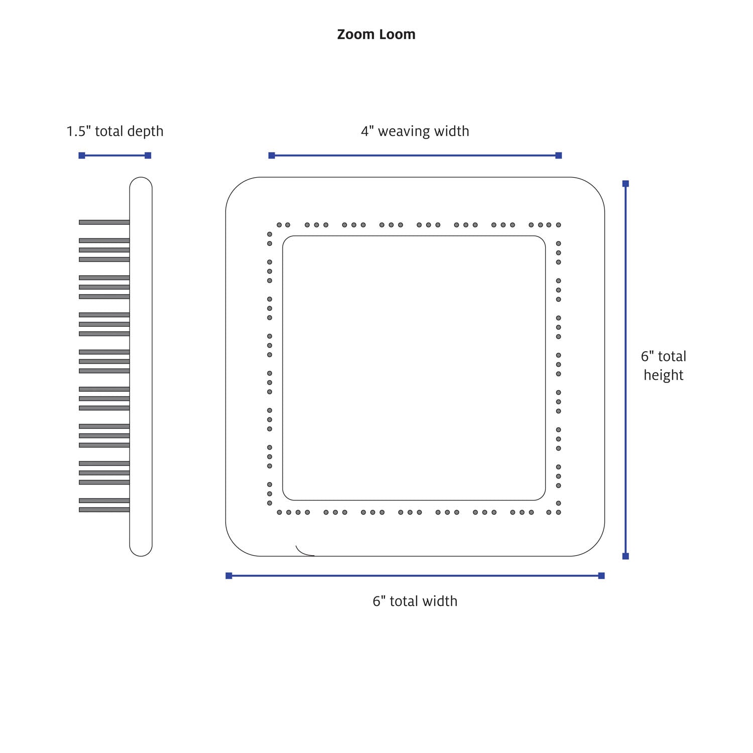 Zoom Loom dimensions