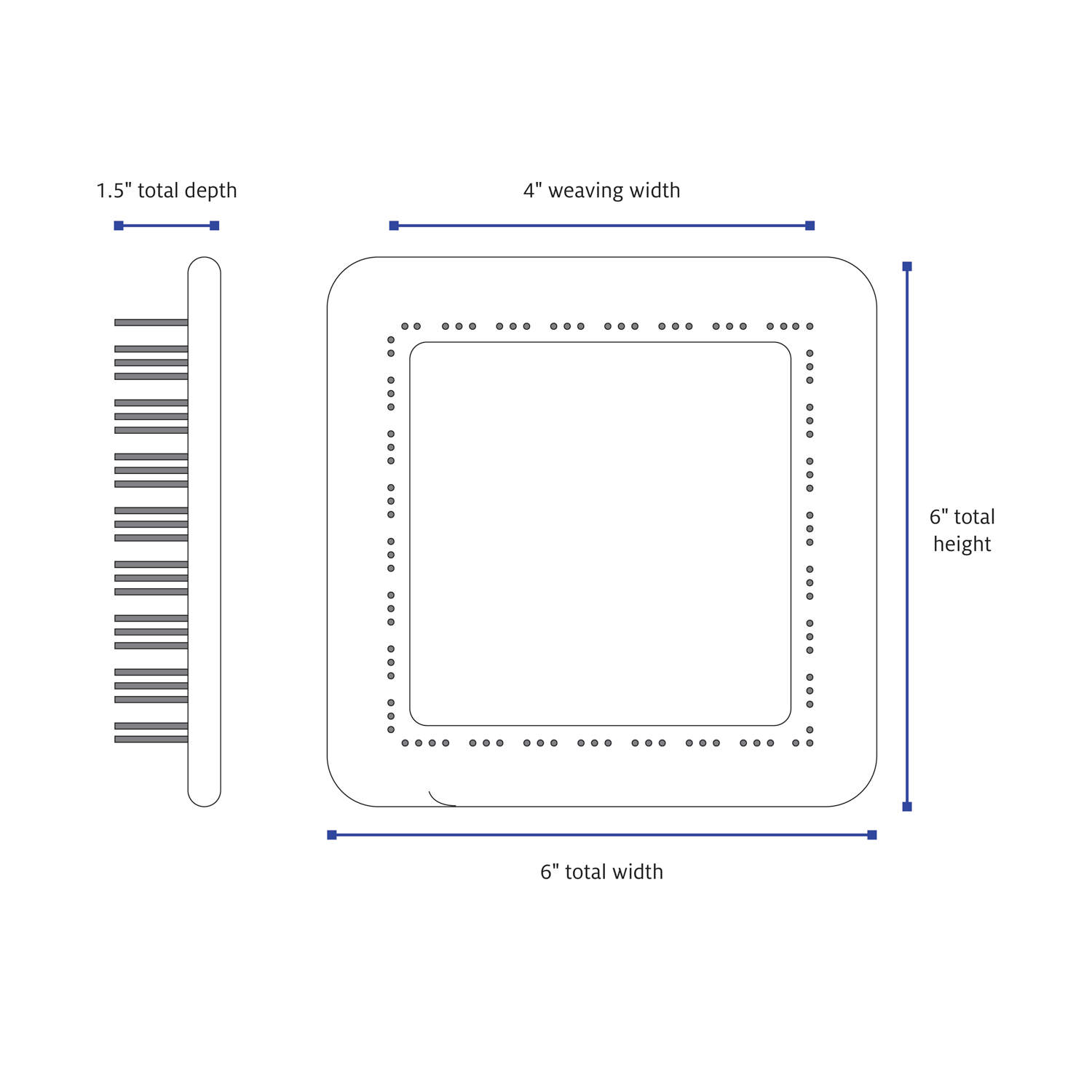 Zoom Loom dimensions