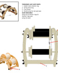 Bobbin Rod and Retainer Ring for Tensioned Lazy Kate