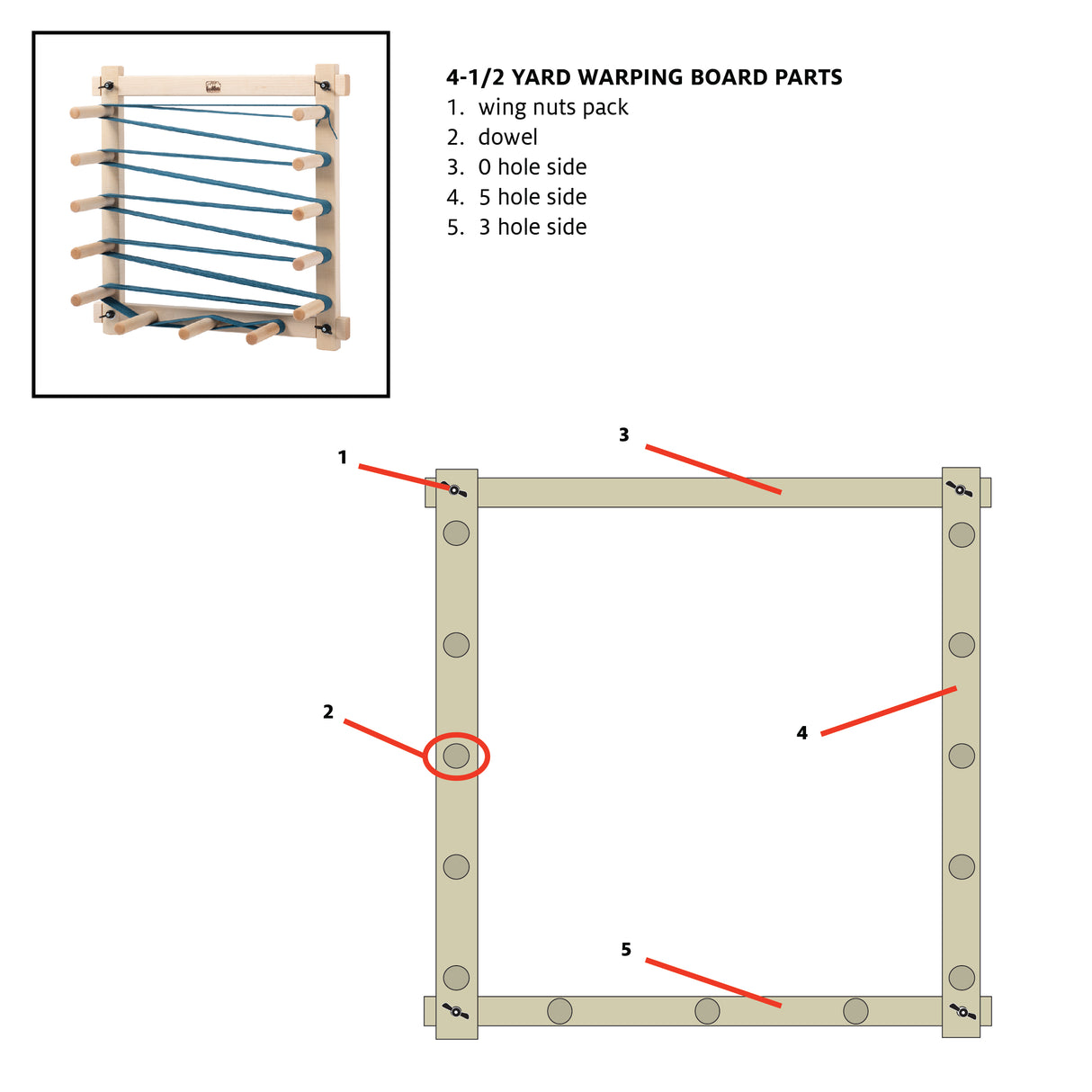 Hardware Bag for Warping Boards