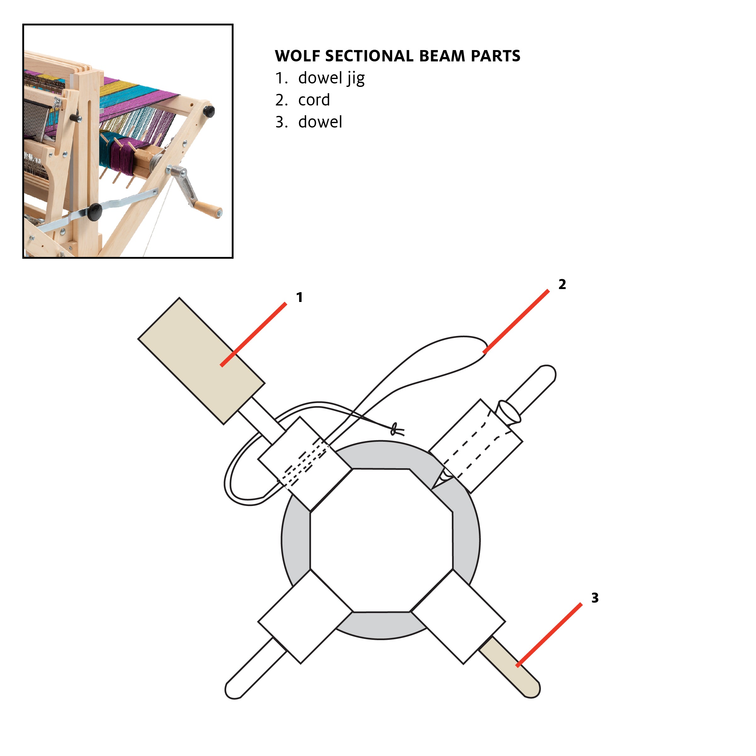 Cords for Wolf &amp; SFL Sectional Beams, 5 pack