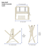 Baby Wolf Height Extender Loom dimensions