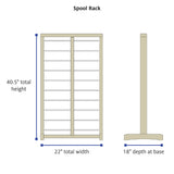 spool rack dimensions