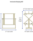 Horizontal Warping Mill dimensions