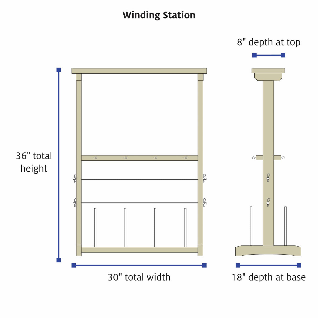 winding station dimensions