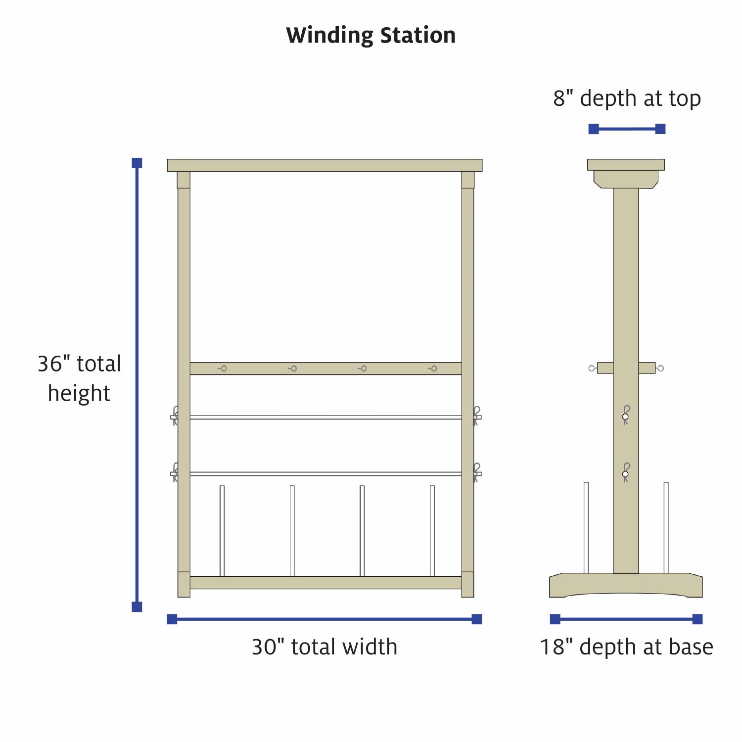 winding station dimensions