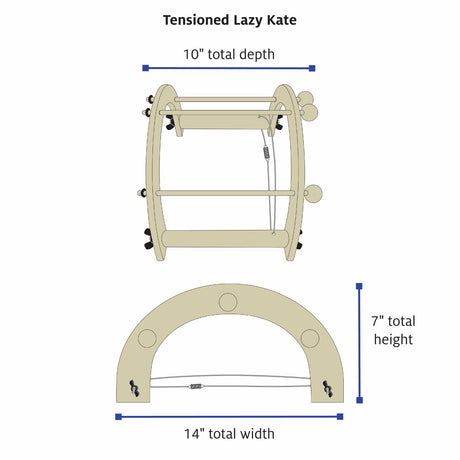 tensioned lazy kate dimensions