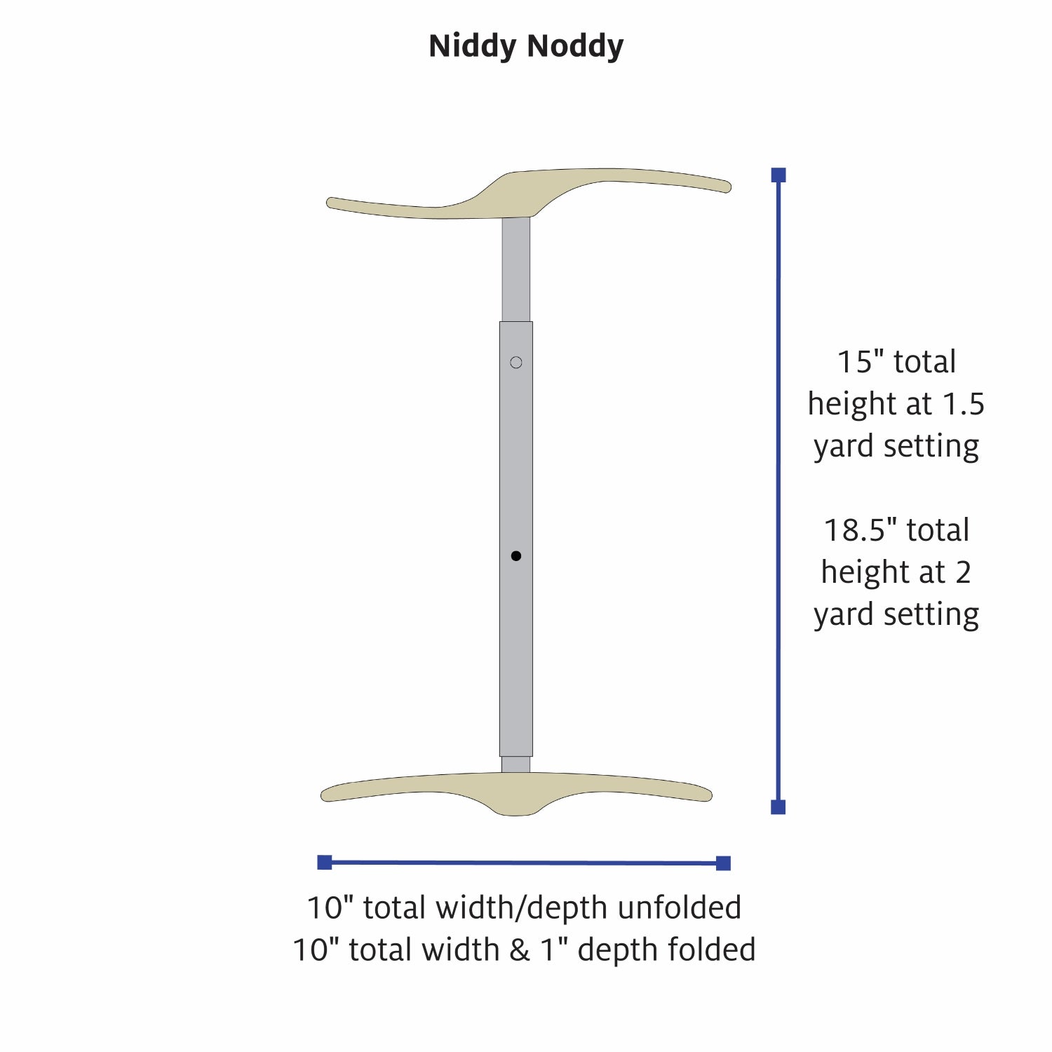 niddy noddy dimensions