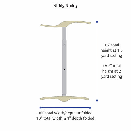niddy noddy dimensions