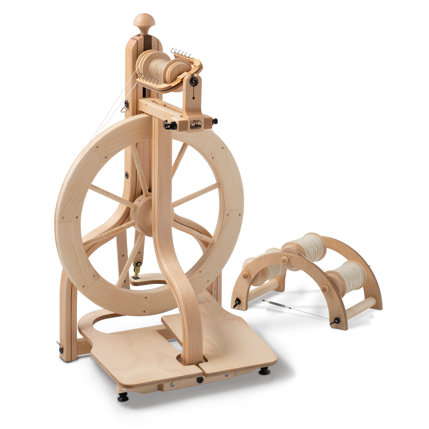 Matchless spinning wheel and Tensioned Lazy Kate