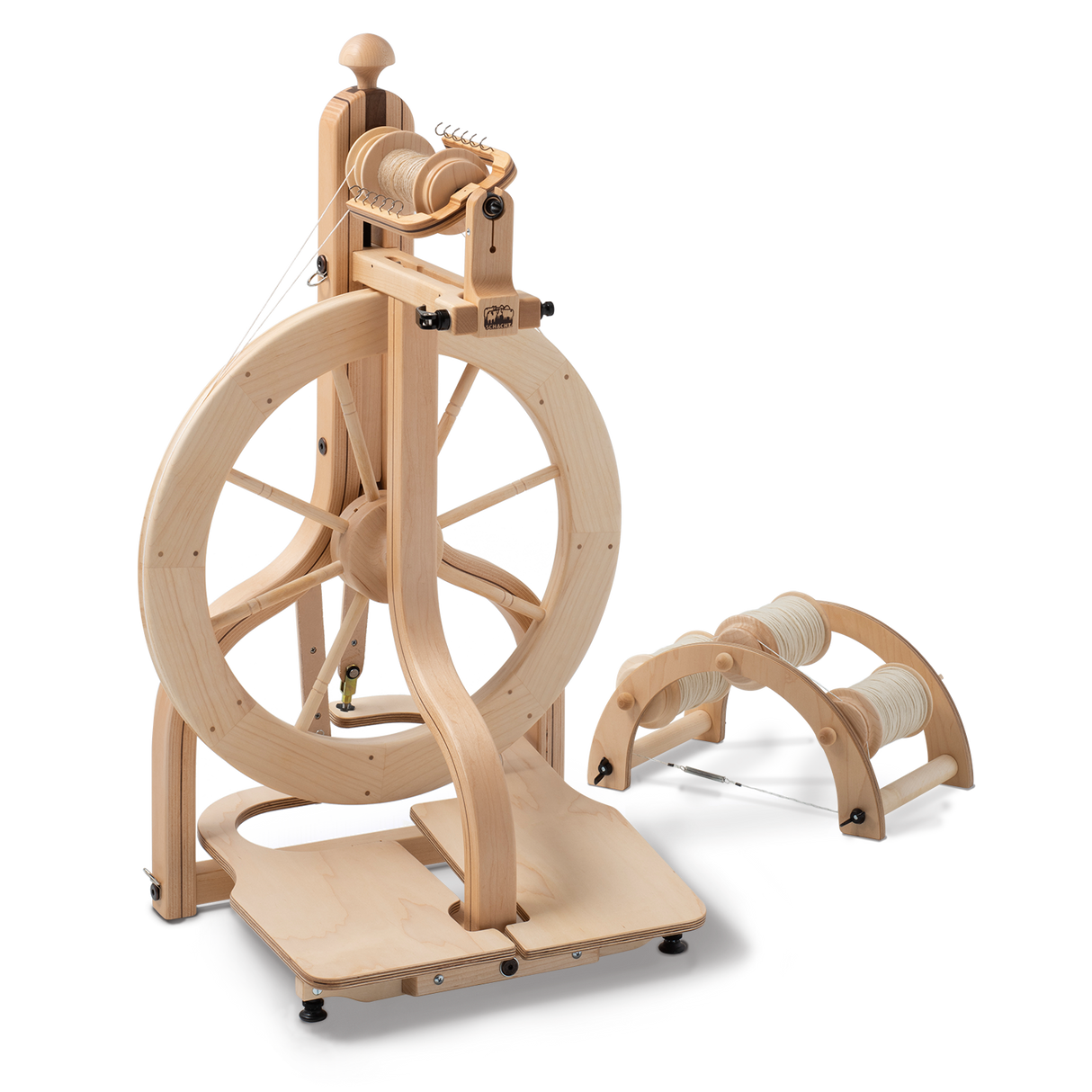 Matchless spinning wheel and Tensioned Lazy Kate